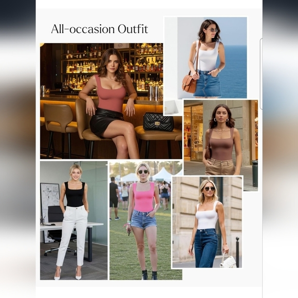 Popilush White Sleeveless Square Neck Shapewear Tummy Control Bodysuit Size 3XL - Picture 3 of 12